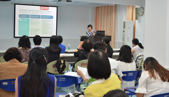 Dr Frances Lin presenting "Australian Quality and Safety Framework."