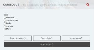 Screenshot of Griffith Library catalogue search box